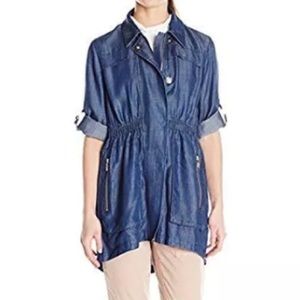 IVANKA TRUMP Size 8 Soft Denim Jacket Medium Wash